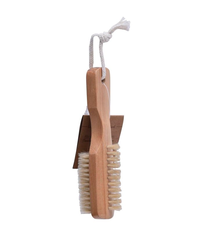 DOUBLE SIDED NAIL BRUSH WITH HOUTEN HEN LE - NATURAL