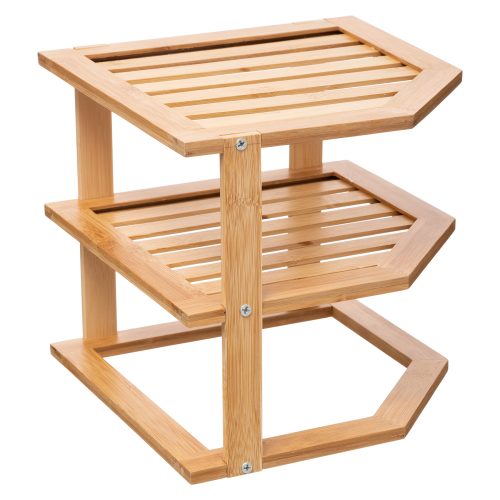 Hoekrekje keukenorganizer bamboe BAMBOO ANGLE SHELF 2LVL