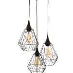 Hanglamp zwart metaal 3st KAORE