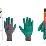 Nylon anti-slip werkhandschoenen grijs groen maat L HANDSCHOENEN WERK 9#