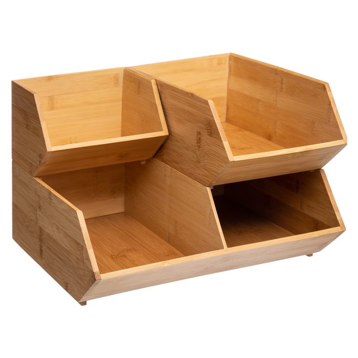 Stapelbare organizer bamboo M