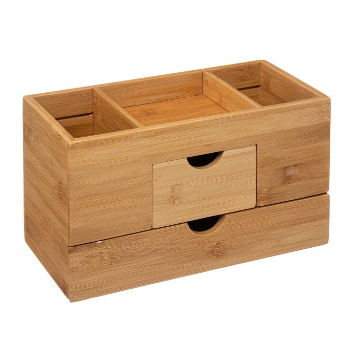 2 lade organizer bamboo