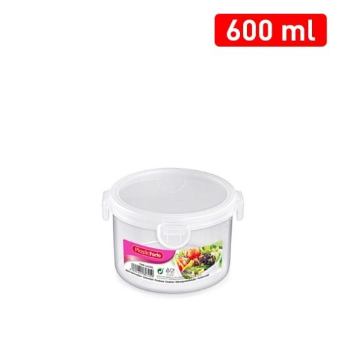 Ronde vershoudbak met klik deksel 600ml OPBERGTROMMEL CLICK ROND 600 ML