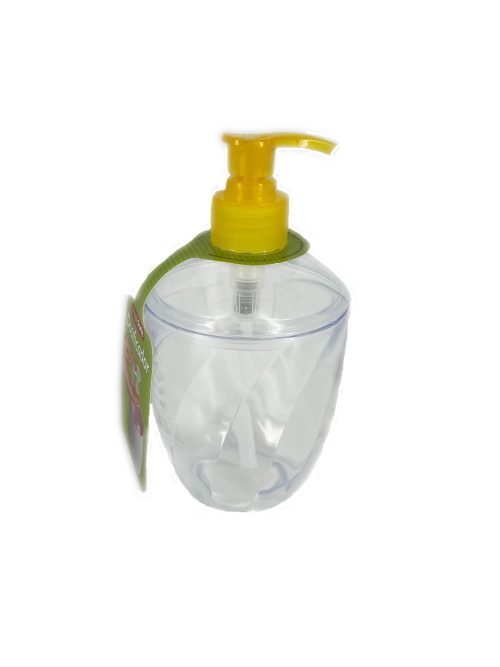 Transparante zeepdispenser met gekleurde pomp 430ml ZEEPDISPENSER TRANSPARANT