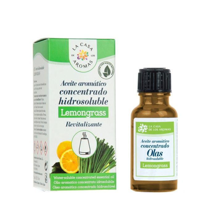 Water oplosbare aromatische olie citroengras 15ml AROMATISCHE OLIE LEMONGRASS 15 ML