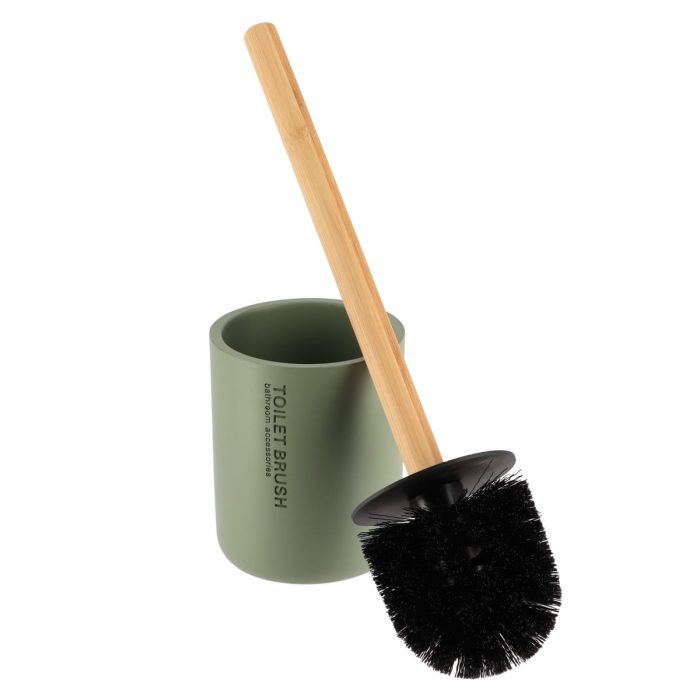 POLYRESIN TOILET BRUSH - KAKI/BAMBOO