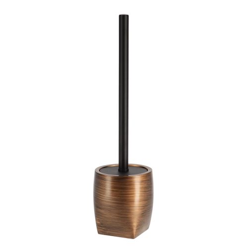 Design toiletborstel met houder polyresin wengé-zwart POLYRESIN TOILET BRUSH WITH STRIPES- WENGE