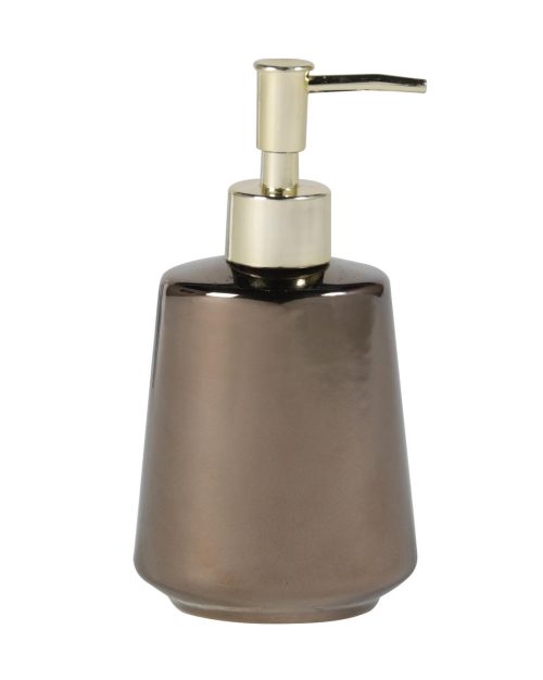 PORCELAIN SOAP DISPENDER - BRONZE EFFECT