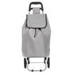 Boodschappentrolley grijs 30L boodschappentas shoppingtrolley lichtgrijs shoppingtas boodschappenwagen