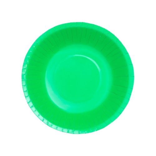 Kartonnen schalen groen 350ml Rond Kom GROEN 350cc Papier 6 st AFBREEKBAAR