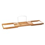 Uitschuifbare badplank bamboe 70/105cm badplateau relax bad jacuzzi spa platformUitschuifbare badplank bamboe