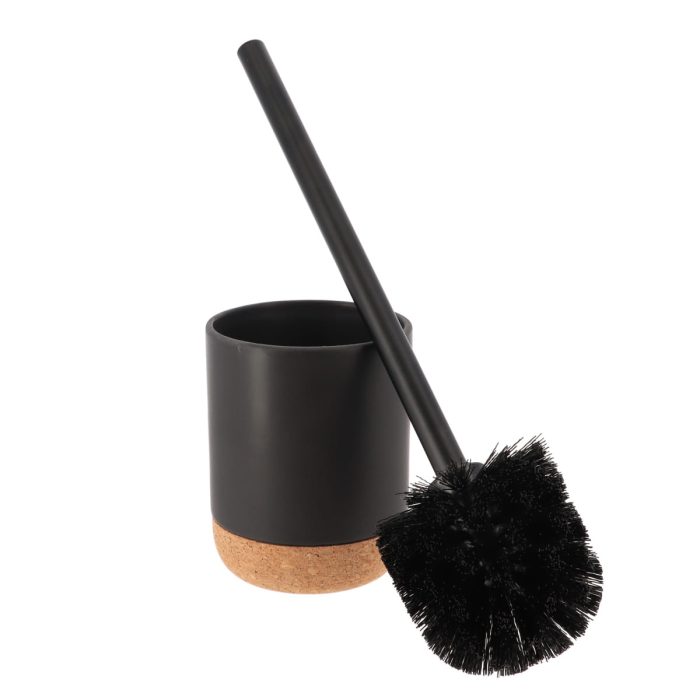 DOLOMIT AND CORK ROND TOILET BRUSH - BLACK/CORK