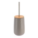 DOLOMITE TOILET BRUSH BATH - GREY/BAMBOO