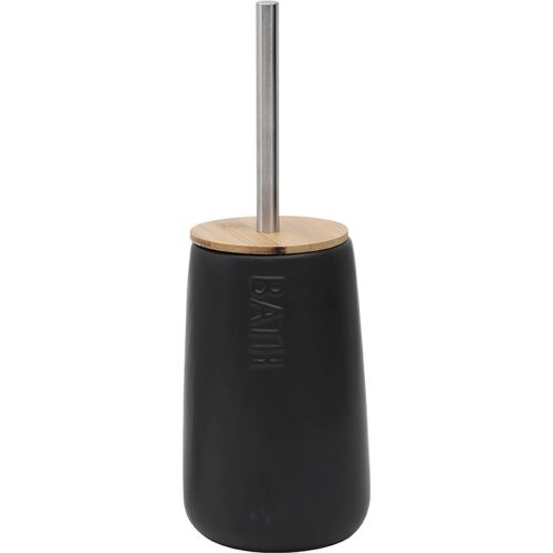 DOLOMITE TOILET BRUSH BATH - BLACK/BAMBOO