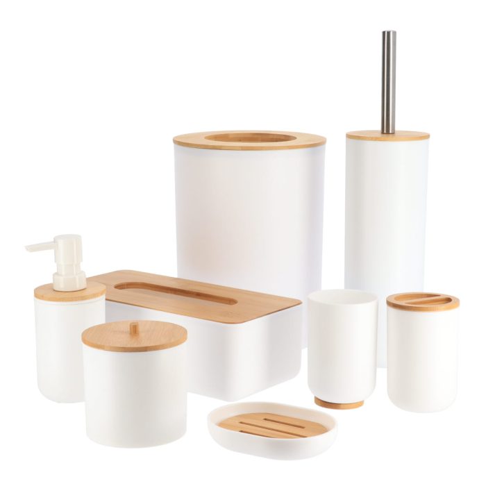 PS + BAMBOO ZEEPDISPENSER - WIT /BAMBOO