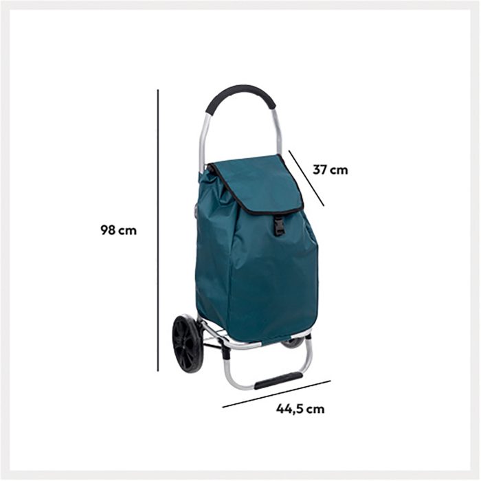 Trolley tas 2-wielen ALU BLAUW