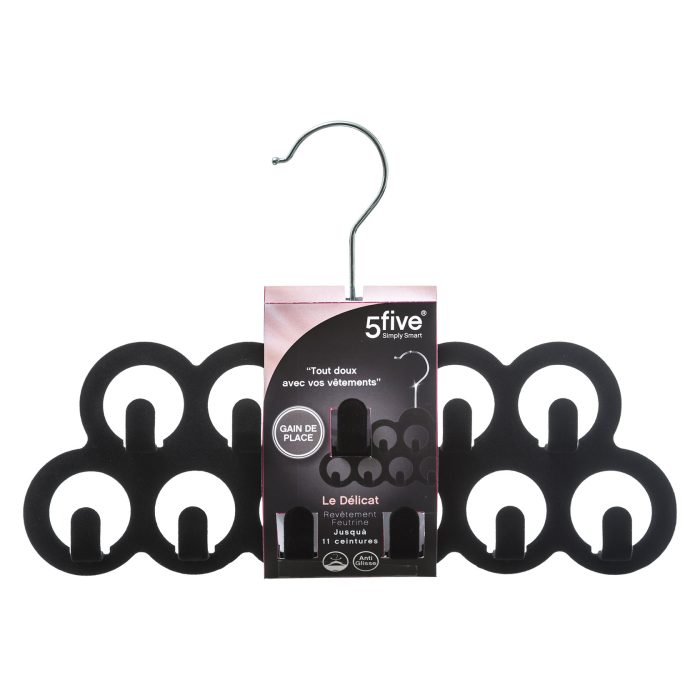 VELVET BELT HANGER BLACK