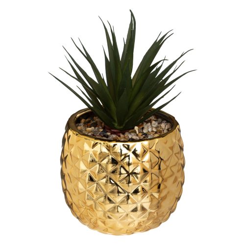 Ananasplant met GOUDEN POT 22cm