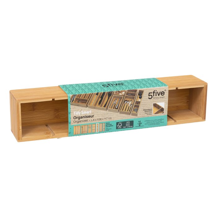 BAMBOO ORGANIZER TS 8X38X7CM met verdeler