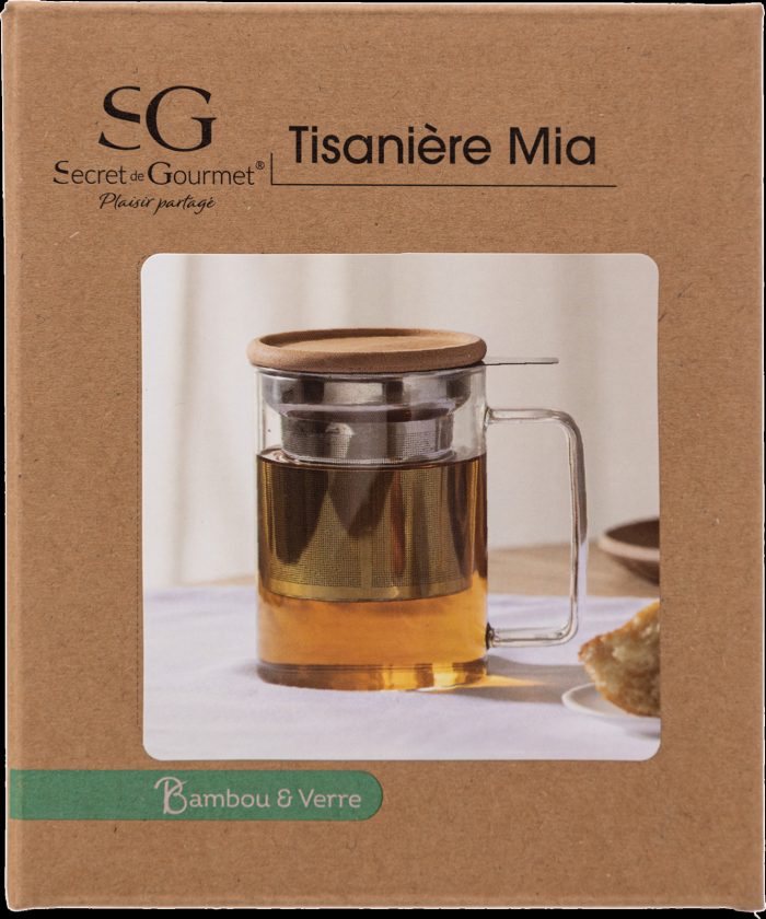 Theeglas met filter/infuser MIA 45cl