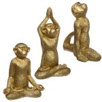 DECO Aap Yoga 3 ass. GOUD 17cm