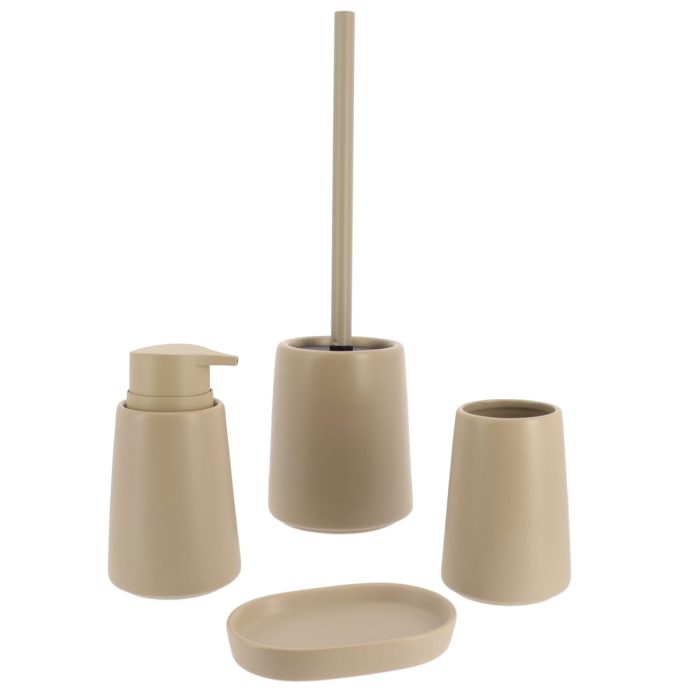 STONEWARE ZEEPDISPENSER - TAUPE