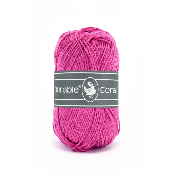 Durable breigaren katoen Coral Magenta 50g