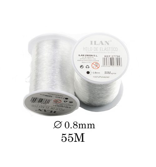 Elastische draad transparant D0,8mm*55mm