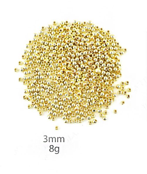 Kralen goud 3mm c.a.690st