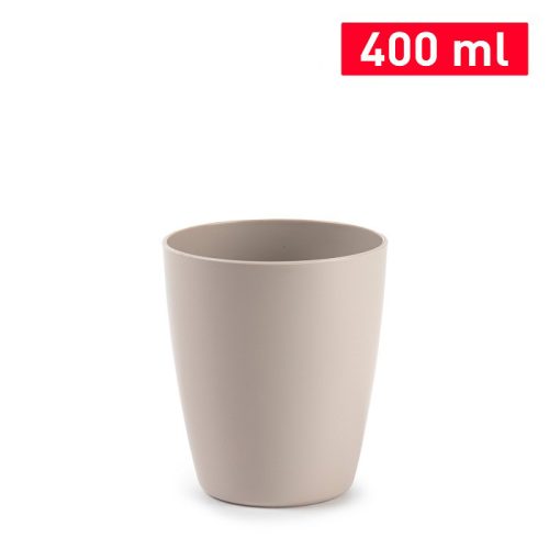 Waterbeker kunststof taupe 400ml